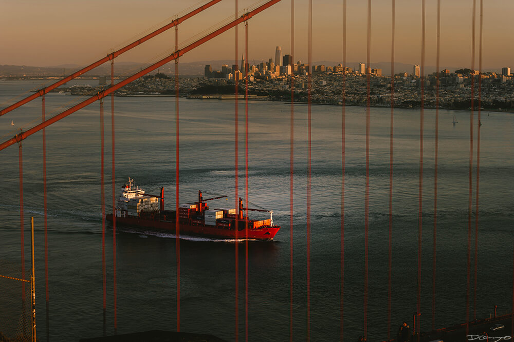 Hawk Hill Container Ship, CA