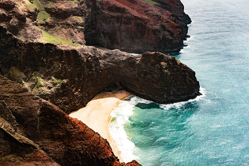 Photos from Kauai, Hawaii in June of 2021. Photos of Waimea Canyon, Waimea Plantation, Snorkeling at Hideaway Beach, Red Dirt Waterfall, Kalepa Trail, Napali (Na Pali) Coast, Jack Harter Helicopter Tours, Kalalau Trail.