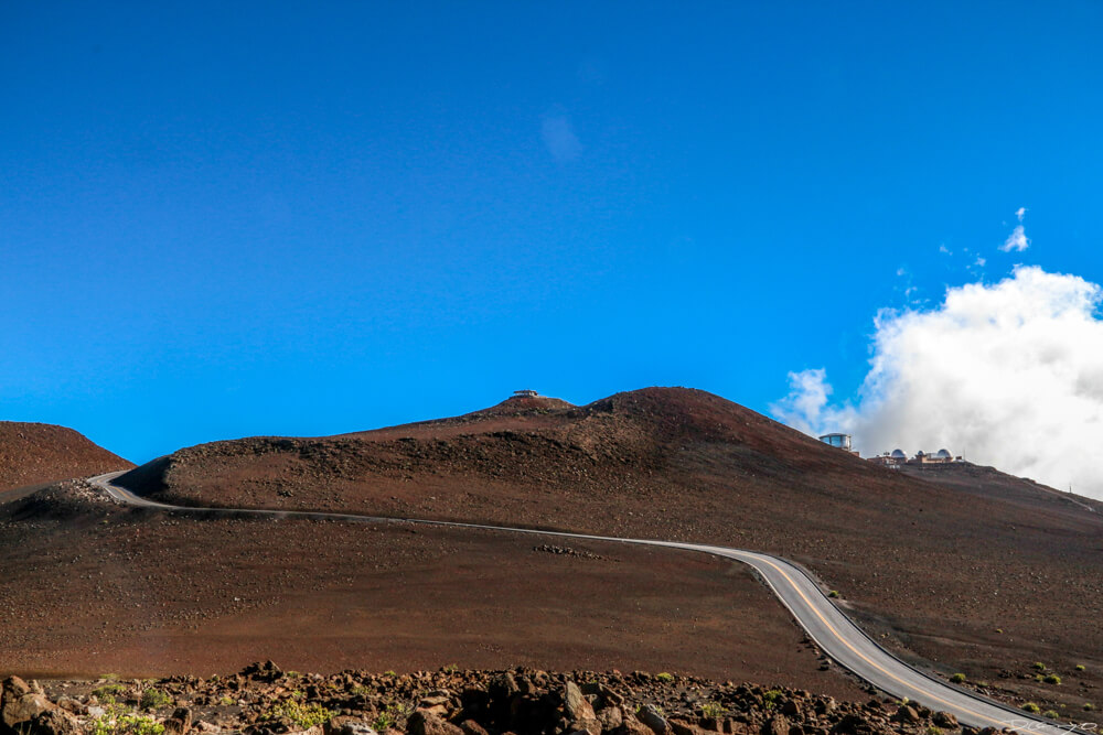 Looking towards the science lab on Mount Haleakala National Park, Hawaii