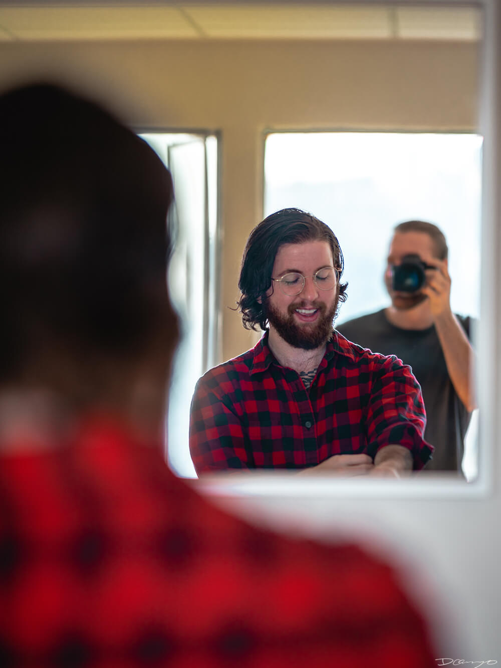 Portrait photos of Oliver Slate-Greene in a Berkeley, California studio apartment.