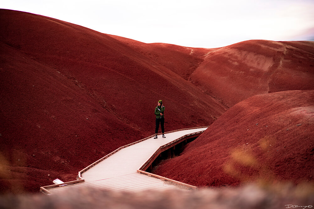 Portrait photography from Mt Hood, Mirror Lake, Lost Lake, Smith Rock State Park, Painted Hills, Blue Pool, and Cannon Beach, Oregon in Fall of 2020.
