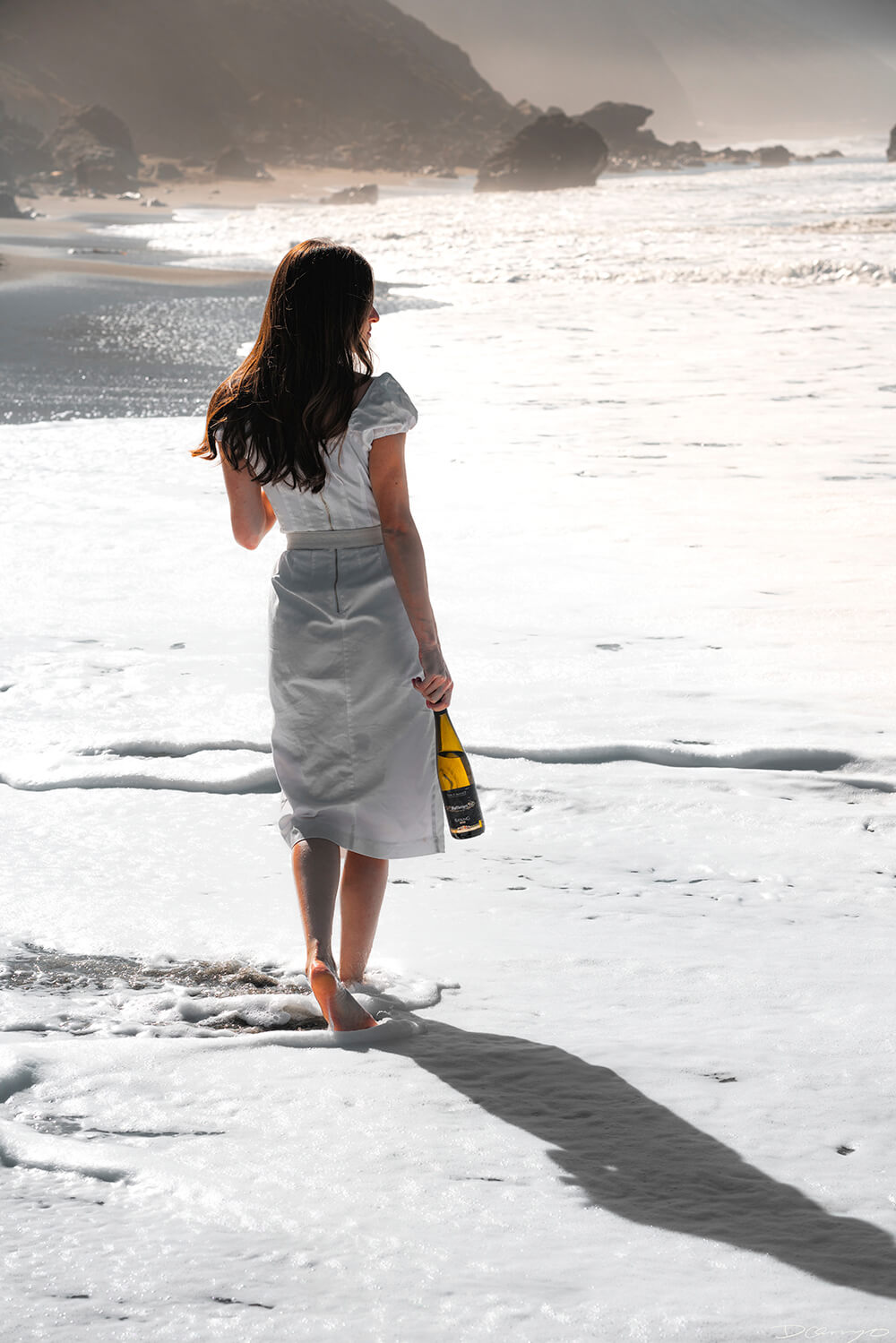 Photos with Leah Nebbett of Styles and Stems. Photographing for Alsace wines in Goat Rock Beach, Jenner, CA on September 27, 2020.