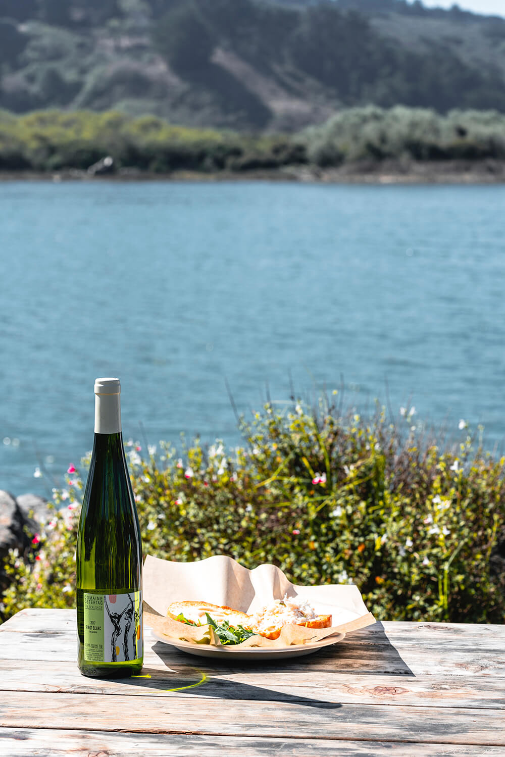 Photos with Leah Nebbett of Styles and Stems. Photographing for Alsace wines in Goat Rock Beach, Jenner, CA on September 27, 2020.